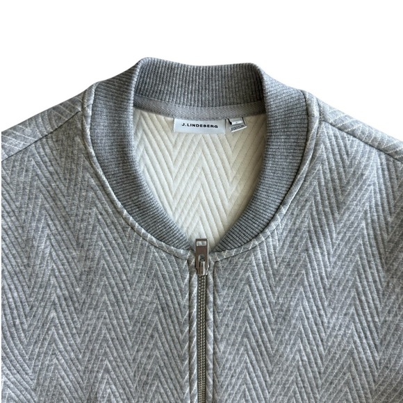J Lindeberg Randal Zig Zag Quilt Full Zip Womens Jacket Sweater SZ Small - Picture 2 of 8